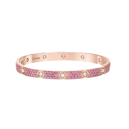 [ELAN LUXE]2026 PAVE GEMSTONE LOVE BRACELET 6.1MM 10 DIAMONDS