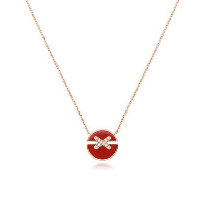 [ELAN LUXE]JEUX DE ROSE GOLD DIAMOND NECKLACE