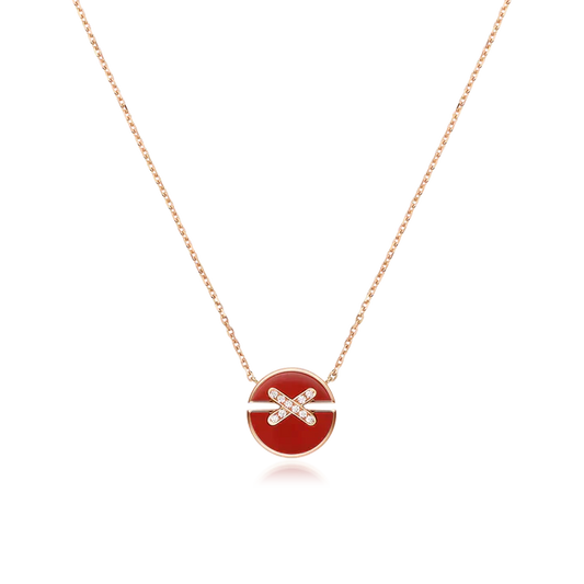 [ELAN LUXE]JEUX DE ROSE GOLD DIAMOND NECKLACE