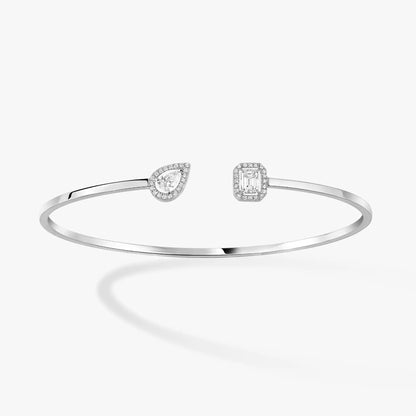 [ELAN LUXE]JONC FLEX MY TWIN TOI & MOI SILVER DIAMOND BRACELET