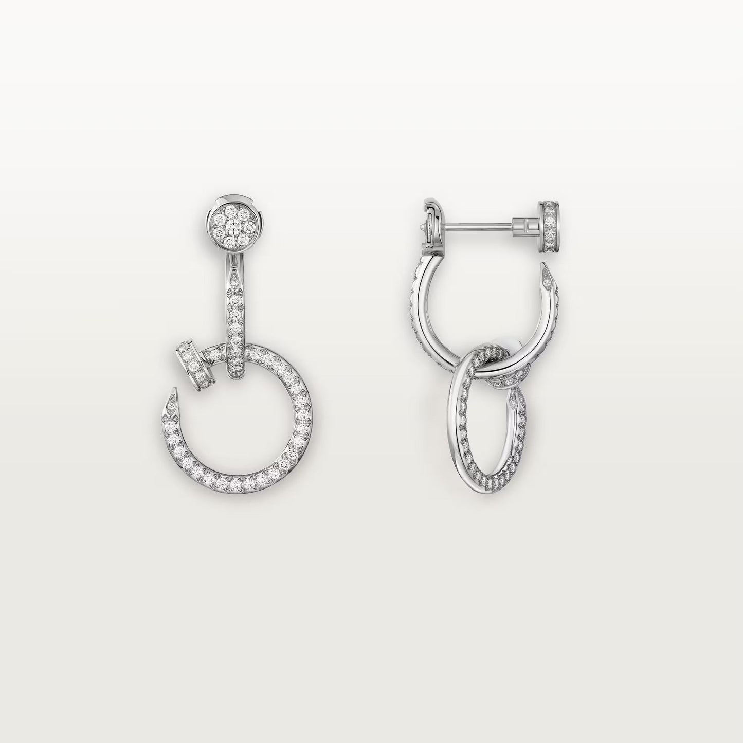 [ELAN LUXE]JUSTE FULL DIAMOND DOUBLE EARRINGS