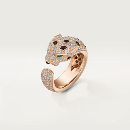 [ELAN LUXE]PANTHERE SPOTTED FULL DIAMOND MEDIUM RING