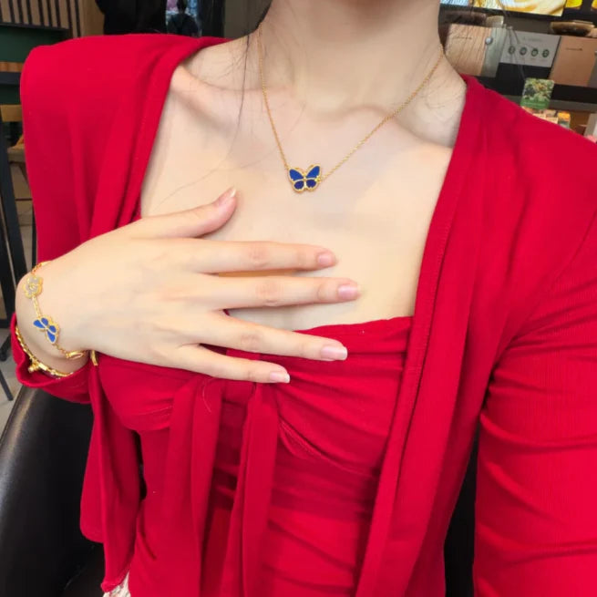[ELAN LUXE] 2026 NEW LUCKY BUTTERFLY 1 MOTIFS NECKLACE