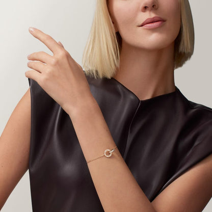 [ELAN LUXE]LOVE DOUBLE RING FULL DIAMOND BRACELET