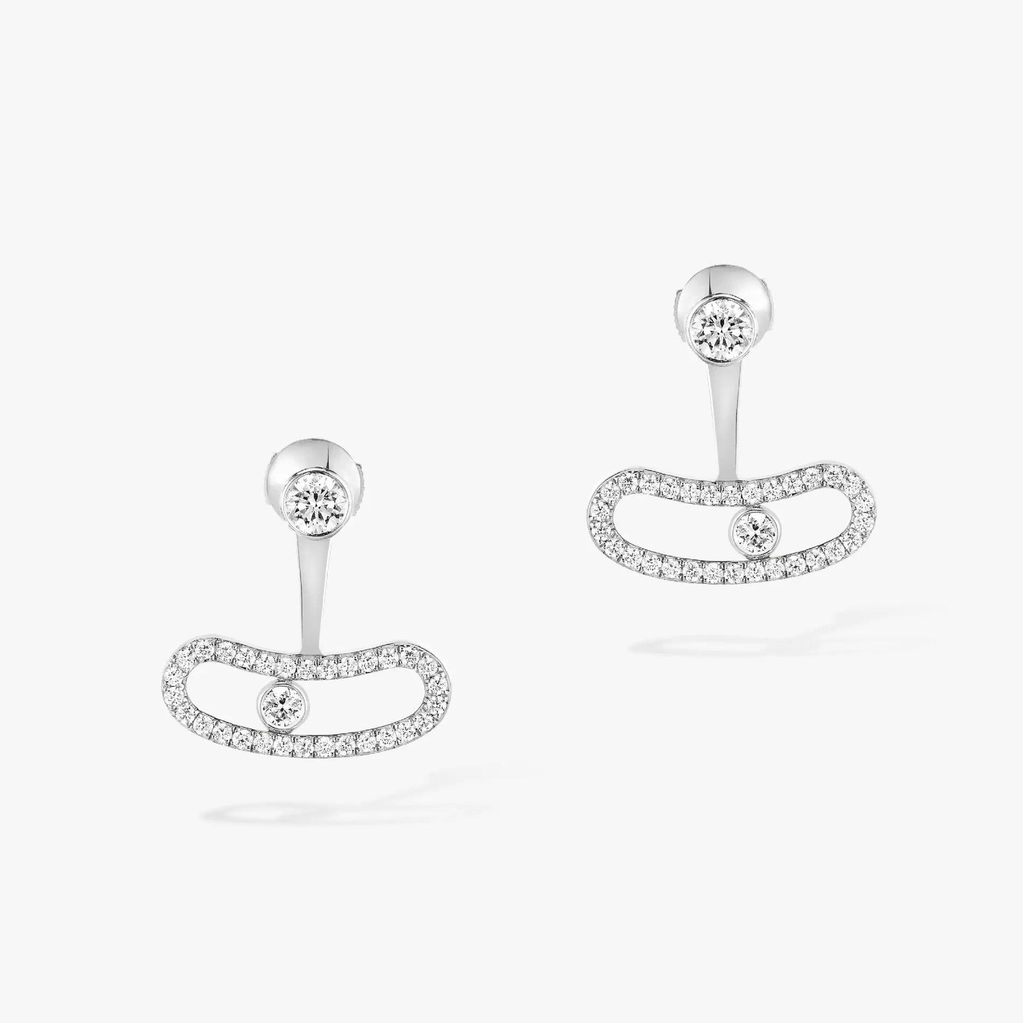 [ELAN LUXE]MOVE UNO SILVER DIAMOND EARRINGS