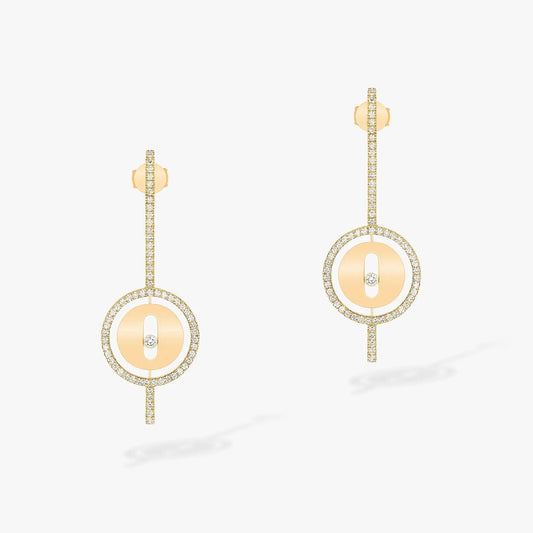 [ELAN LUXE]LUCKY MOVE ARROW PINK GOLD DIAMOND EARRINGS