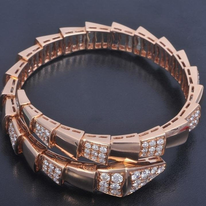 [ELAN LUXE]SERPENTI WIDE BRACELET PINK GOLD DIAMOND