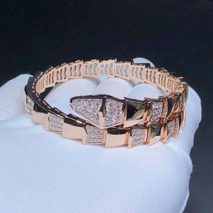 [ELAN LUXE]SERPENTI WIDE BRACELET PINK GOLD DIAMOND