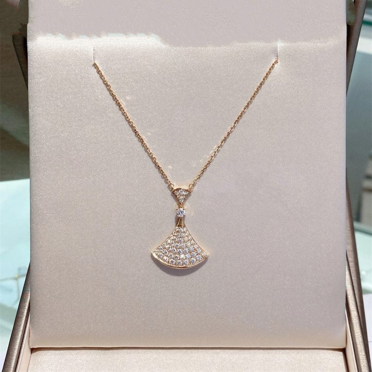 [ELAN LUXE]DREAM NECKLACE PINK GOLD FULL DIAMOND