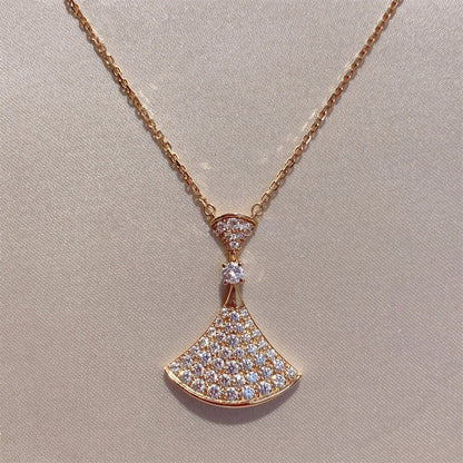 [ELAN LUXE]DREAM NECKLACE PINK GOLD FULL DIAMOND