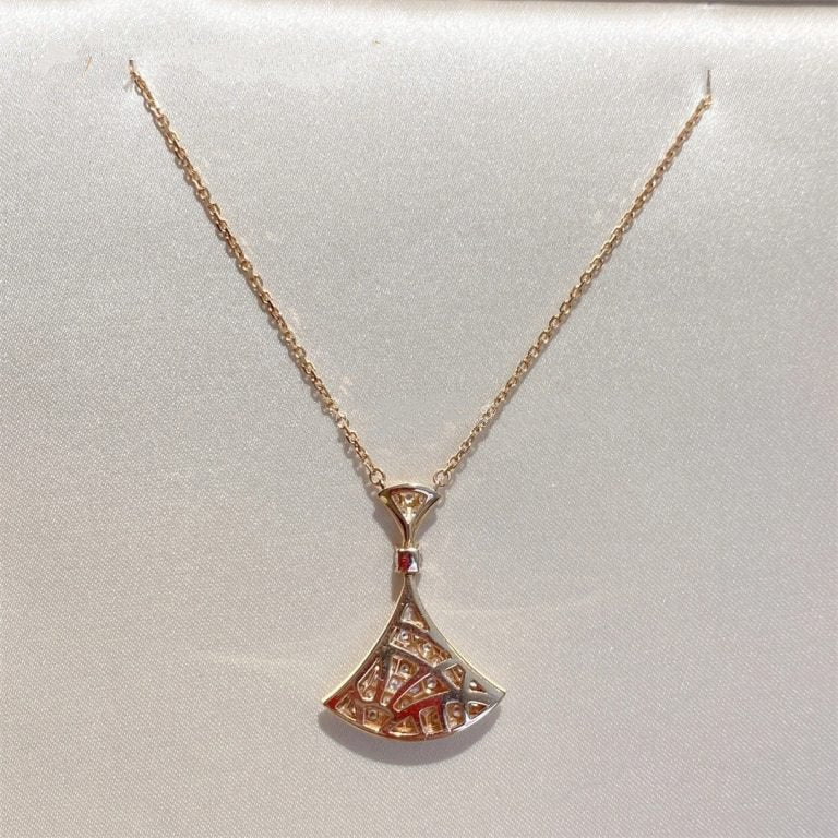 [ELAN LUXE]DREAM NECKLACE PINK GOLD FULL DIAMOND