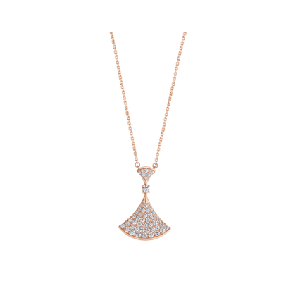 [ELAN LUXE]DREAM NECKLACE PINK GOLD FULL DIAMOND