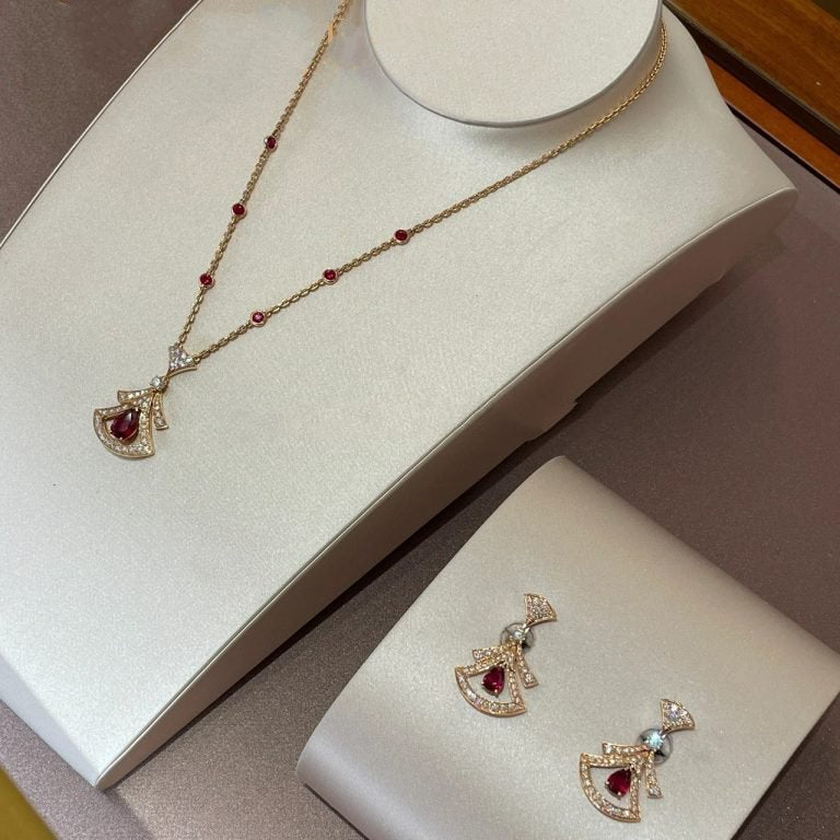 [ELAN LUXE]DREAM NECKLACE CARNELIAN DIAMOND PINK GOLD