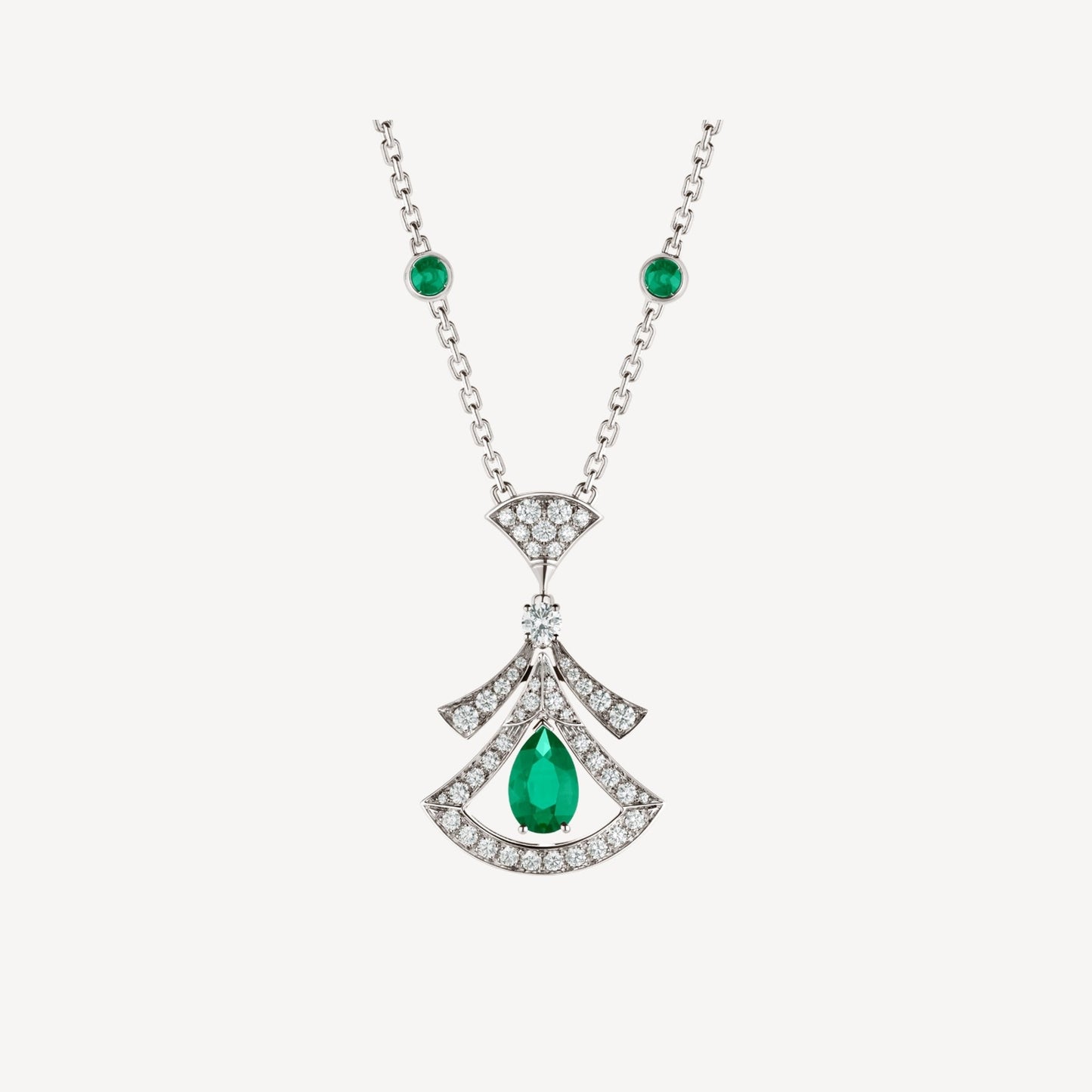 [ELAN LUXE]DREAM NECKLACE MALACHITE DIAMOND SILVER