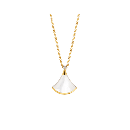 [ELAN LUXE]DREAM NECKLACE WHITE MOP GOLD 1 DIAMOND