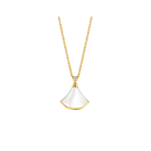 [ELAN LUXE]DREAM NECKLACE WHITE MOP GOLD 1 DIAMOND