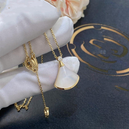 [ELAN LUXE]DREAM NECKLACE WHITE MOP GOLD 1 DIAMOND