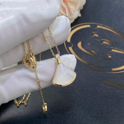 [ELAN LUXE]DREAM NECKLACE WHITE MOP GOLD 1 DIAMOND