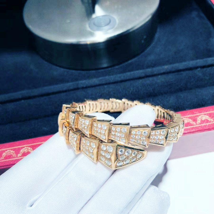 [ELAN LUXE]SERPENTI BRACELET 8MM PINK GOLD DIAMOND