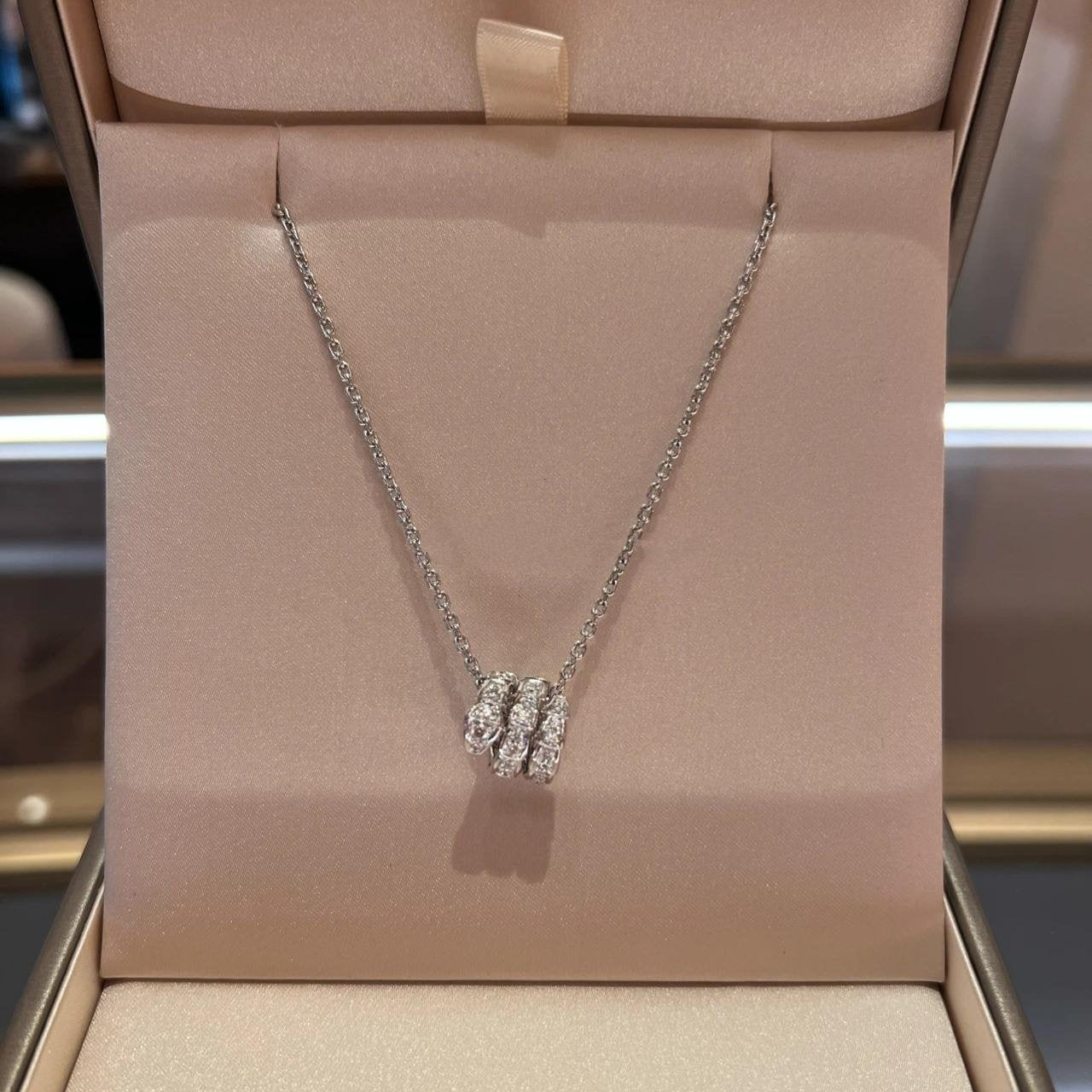 [ELAN LUXE]SERPENTI  NECKLACE DOUBLE RING DIAMOND