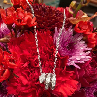[ELAN LUXE]SERPENTI  NECKLACE DOUBLE RING DIAMOND