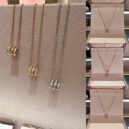 [ELAN LUXE]SERPENTI  NECKLACE DOUBLE RING DIAMOND