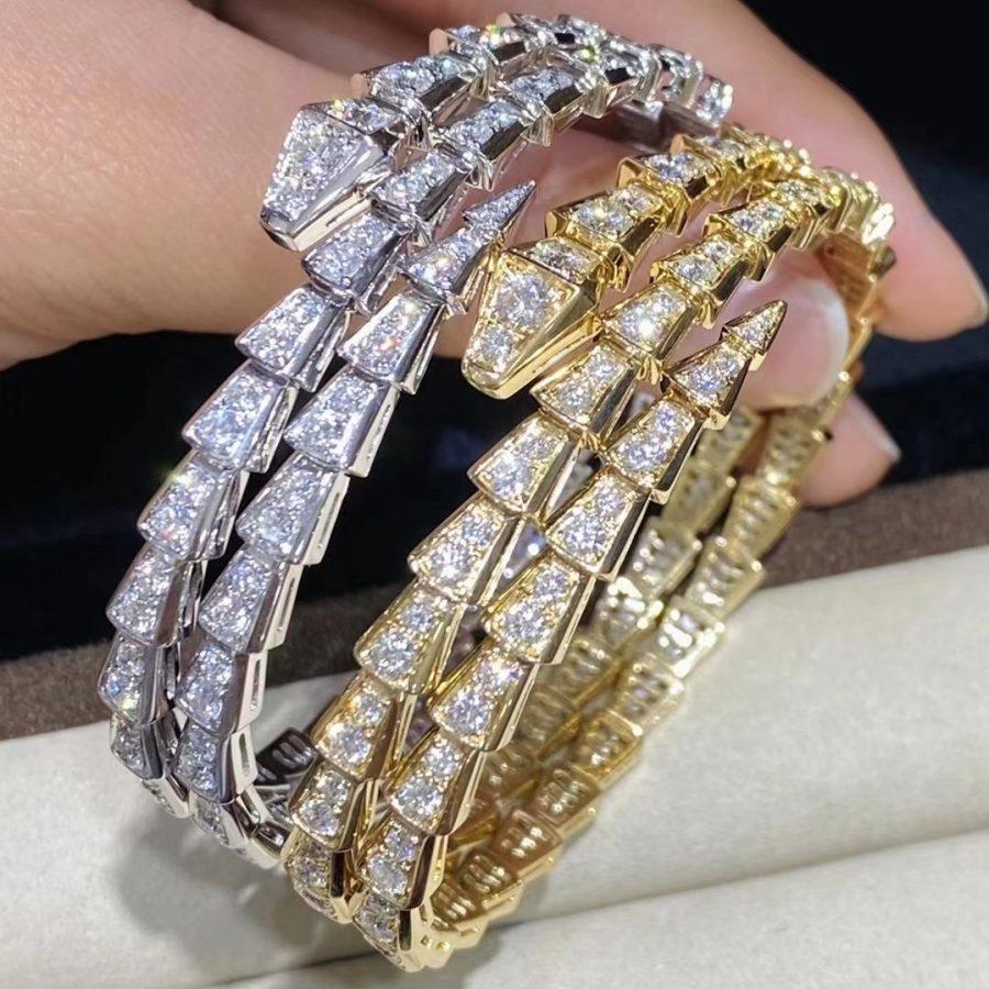 [ELAN LUXE]SERPENTI BRACELET GOLD DIAMOND DOUBLE ROW