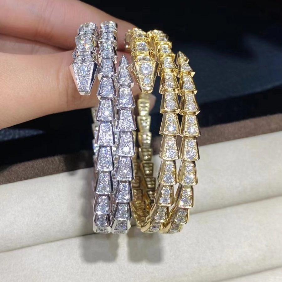 [ELAN LUXE]SERPENTI BRACELET GOLD DIAMOND DOUBLE ROW