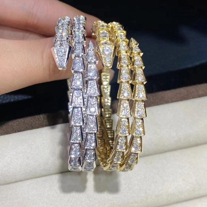 [ELAN LUXE]SERPENTI BRACELET GOLD DIAMOND DOUBLE ROW