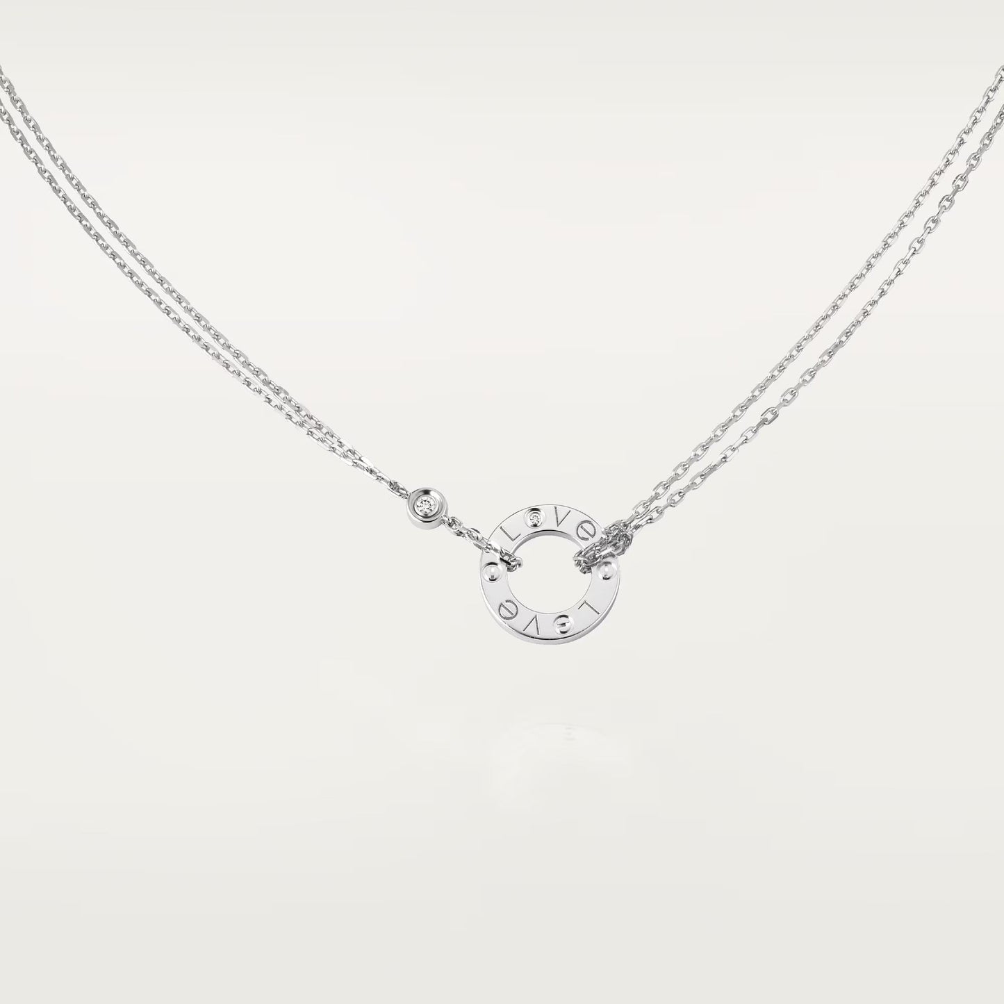 [ELAN LUXE]LOVE NECKLACE 16MM 2 DIAMONDS