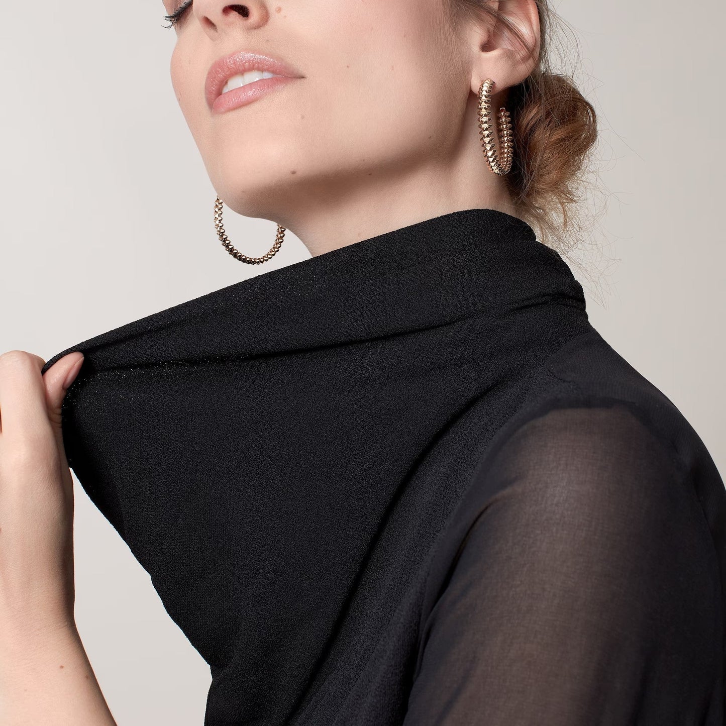 [ELAN LUXE]CLASH HOOP LARGE EARRINGS