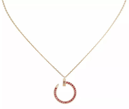 [ELAN LUXE]JUSTE NECKLACE GOLD RED DIAMONDS