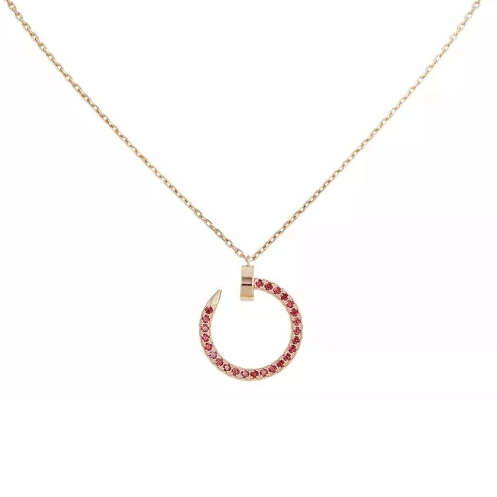 [ELAN LUXE]JUSTE NECKLACE RED FULL DIAMONDS