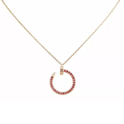 [ELAN LUXE]JUSTE NECKLACE RED FULL DIAMONDS