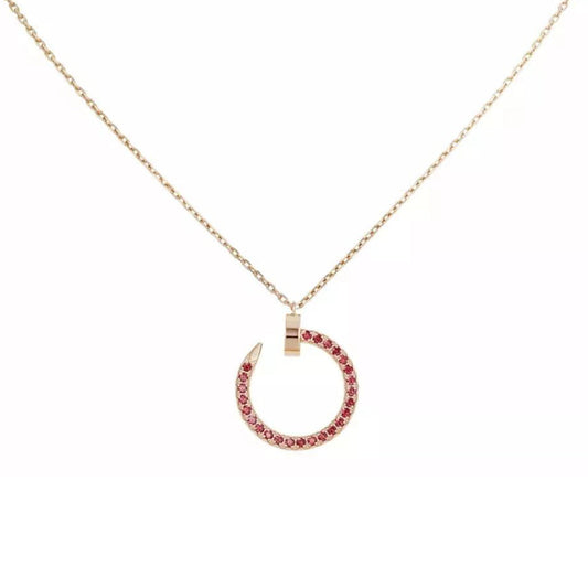 [ELAN LUXE]JUSTE NECKLACE RED FULL DIAMONDS