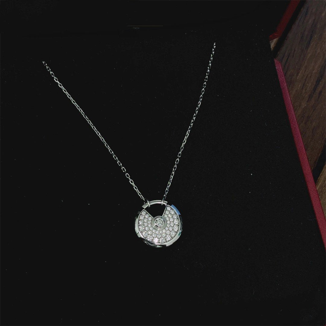 [ELAN LUXE]AMULETTE SILVER FULL DIAMOND NECKLACE