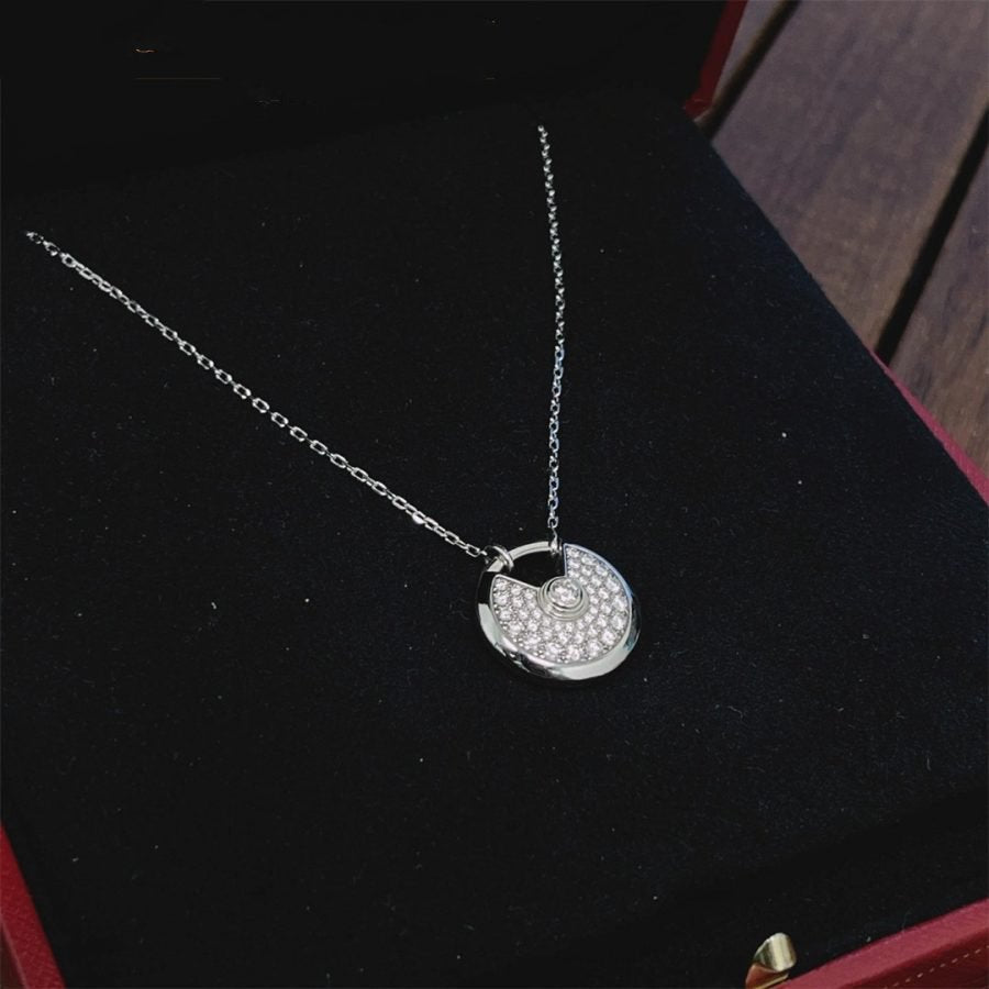 [ELAN LUXE]AMULETTE SILVER FULL DIAMOND NECKLACE