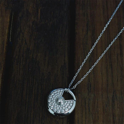 [ELAN LUXE]AMULETTE SILVER FULL DIAMOND NECKLACE