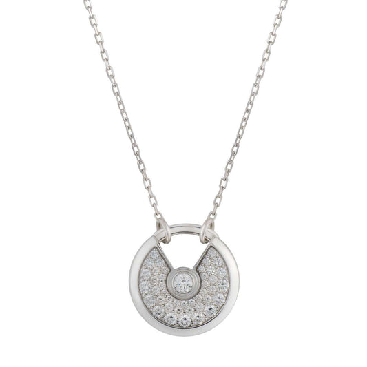 [ELAN LUXE]AMULETTE SILVER FULL DIAMOND NECKLACE