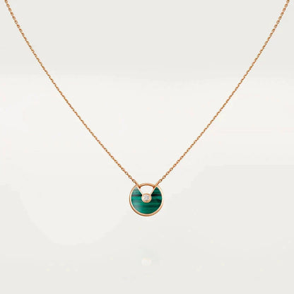 [ELAN LUXE]AMULETTE ROSE GOLD MALACHITE NECKLACE