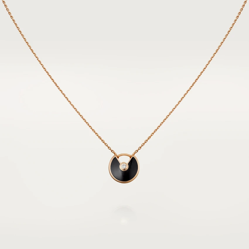 [ELAN LUXE]AMULETTE ROSE GOLD ONYX NECKLACE
