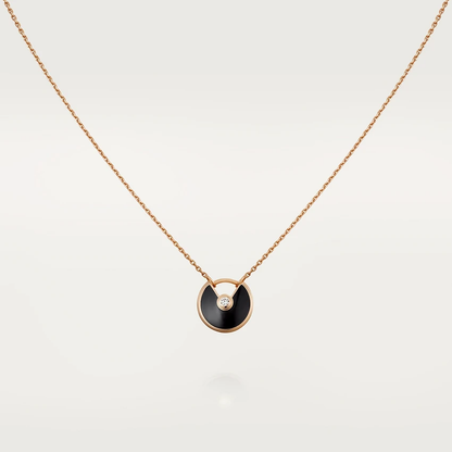 [ELAN LUXE]AMULETTE ROSE GOLD ONYX NECKLACE