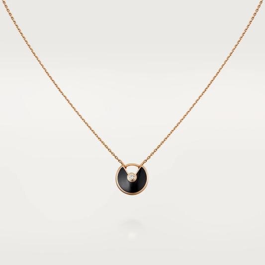 [ELAN LUXE]AMULETTE ROSE GOLD ONYX NECKLACE