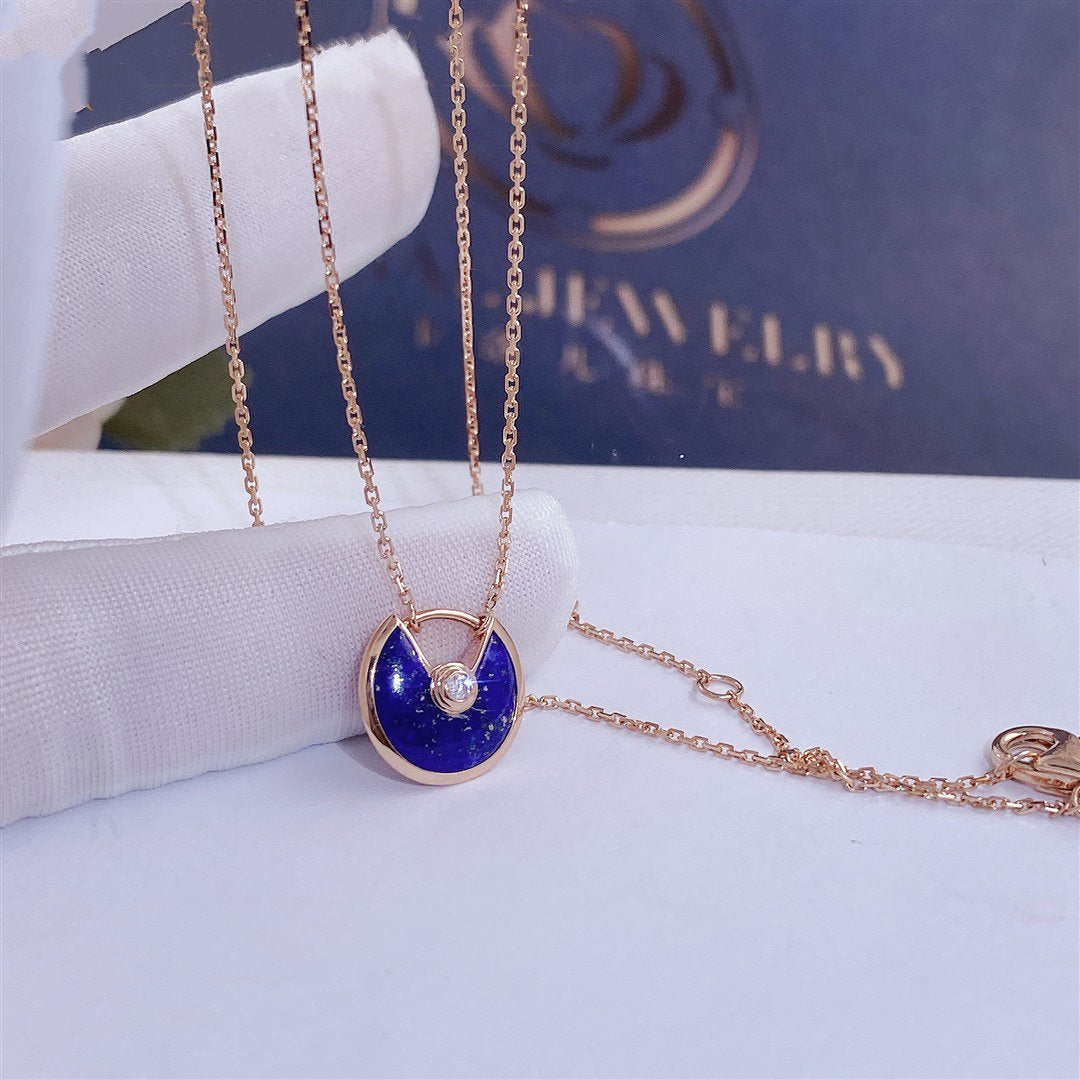 [ELAN LUXE]AMULETTE ROSE GOLD AGATE NECKLACE