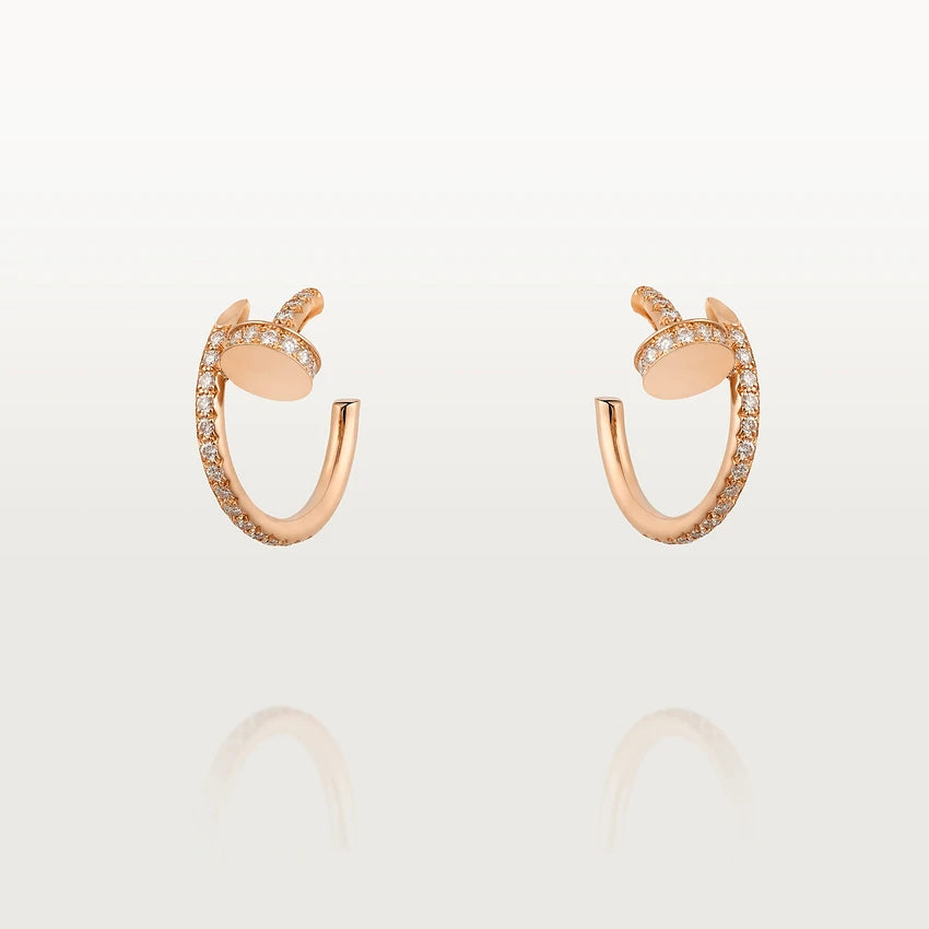 [ELAN LUXE]JUSTE EARRINGS 12.75MM PINK GOLD DIAMOND