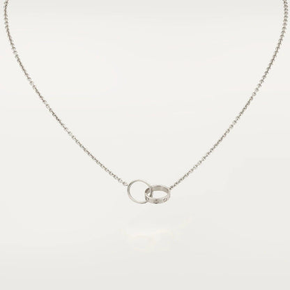 [ELAN LUXE]LOVE NECKLACE PINK GOLD AND SILVER