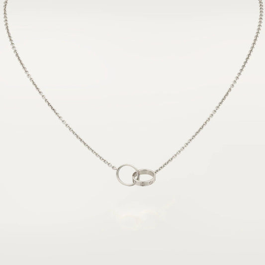 [ELAN LUXE]LOVE NECKLACE PINK GOLD AND SILVER