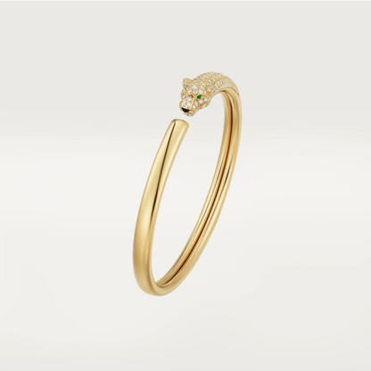 [ELAN LUXE]PANTHERE GOLD DIAMOND OPEN BRACELET