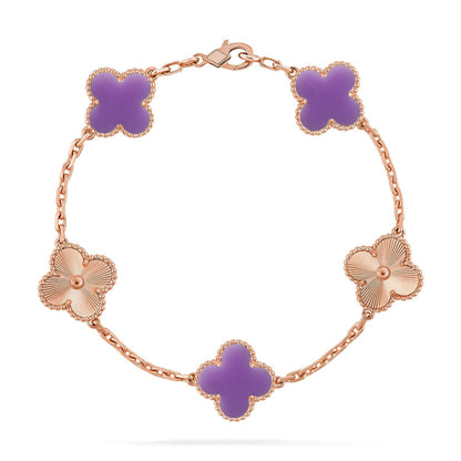 [ELAN LUXE]CLOVER 5 MOTIF LIGHT PURPLE BRACELET COLLECTION