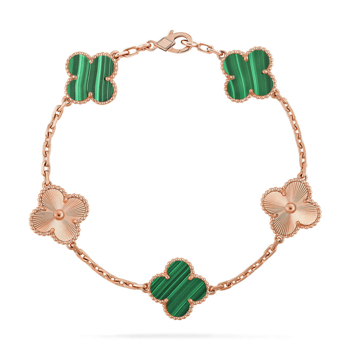 [ELAN LUXE] CLOVER 5 MOTIF MALACHITE BRACELET COLLECTION